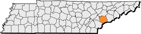 Map of Isoetes appalachiana